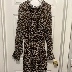 Mango Leopard print dress- stretchy